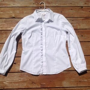 LAUNDRY BY SHELLI SEGAL RUFFLE FRONT LS BD SHIRT